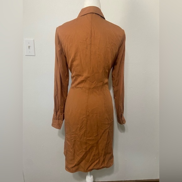 Cremieux women's XS 100% tencel tie waist button down shirt dress EUC - Picture 3 of 8